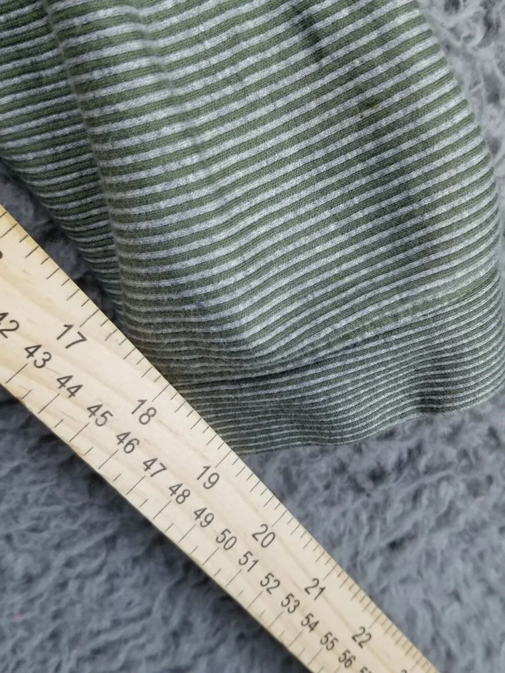 Cremieux Shirt Mens XL Green Striped Cotton Long Sleeve 1/4 Zip Sweatshirt - Picture 9 of 11